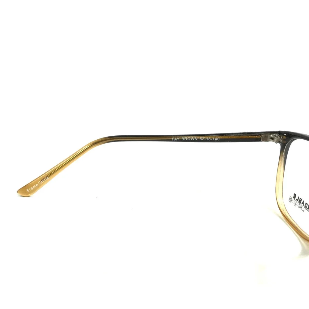 Affordable Designs Eyeglasses Frames FAY BROWN Square Full Rim 52-18-140